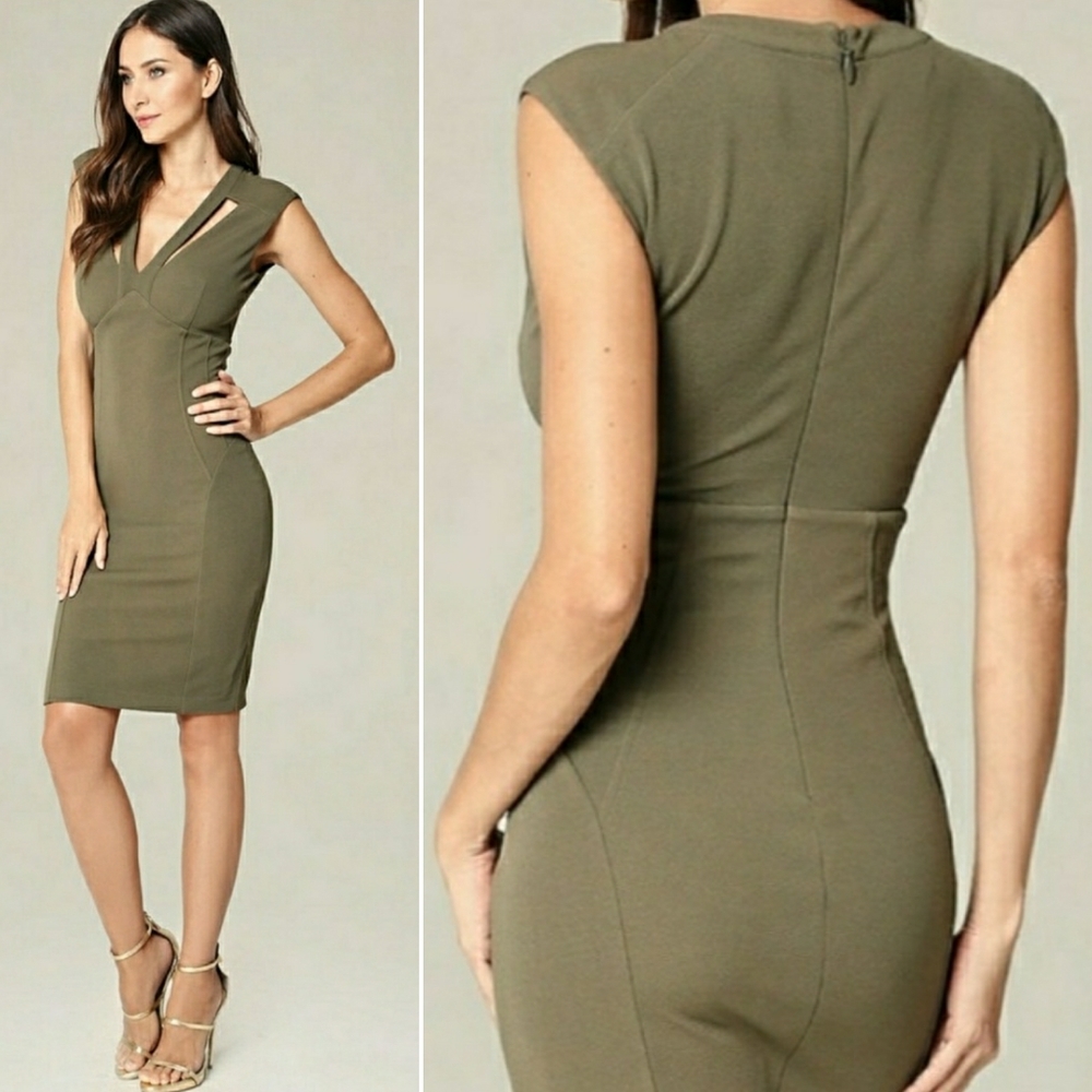 bebe Priscilla Texture Crepe Dress - Picture 9 of 9